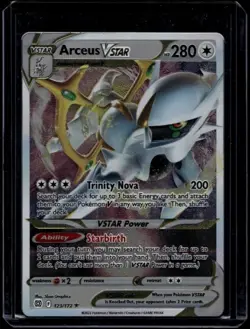 Pokemon TCG Arceus Vstar 123/172 Metal Card Promo NM - Image 1