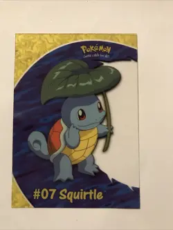2000 Topps Pokemon #07 Squirtle Blue Logo TV Animation Clear Card #PC4 - Image 2