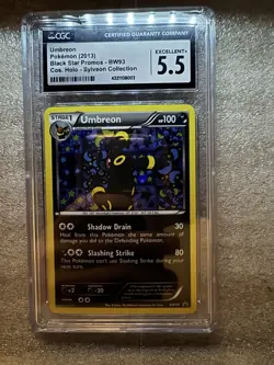 Pokemon Umbreon BW93 Holo Card Black White Promos CGC 5.5 POP 12 - Image 1