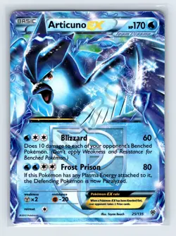 Articuno EX 25/135 - Plasma Storm Rare EX Pokemon TCG Holo - NM Card - Image 1