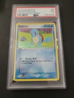 PSA 7 NM Squirtle Reverse Holo 82/112 Ex Fire Red Leaf Green Pokemon Card - Image 1