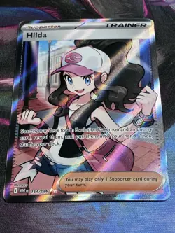 Hilda 164/086 Sv: White Flare Holo Full Art Trainer Pokemon Card - Image 1