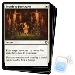 SWORDS TO PLOWSHARES X4 Bloomburrow: Commander Magic MTG MINT CARD - Image 1