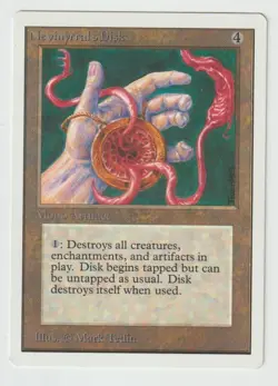 MAGIC THE GATHERING NEVINYRRAL'S DISK UNLIMITED EDITION LIGHTLY PLAYED - Image 1