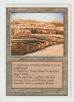 MAGIC THE GATHERING STRIP MINE FOURTH EDITION MINT/NEAR MINT - Image 1