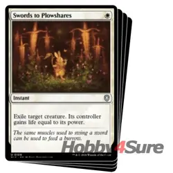 Swords To Plowshares X4 M/NM Magic: The Gathering MTG Bloomburrow: Commander - Image 1