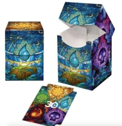 MTG Deck Box 30th Anniversary Festival Stained Glass w/ 100 Li'l Giri Sleeves - Image 1