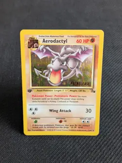 Aerodactyl (Prerelease stamped) #1/62 - 1st Edition Holo - Fossil Pokemon - Image 1