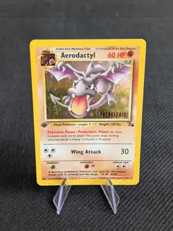Aerodactyl (Prerelease stamped) #1/62 - 1st Edition Holo - Fossil Pokemon - Image 2