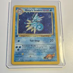 1st Edition Pokemon Misty's Seadra Gym Heroes 9/132 Holo Rare English - Image 1