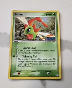 Yanma 50/115 EX Unseen Forces Reverse Holo Rare Stamped Pokemon Card - Image 1
