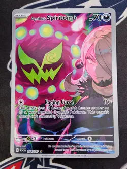 Pokemon Ascended Heroes Cynthia's Spiritomb Illustration Rare 244/217 NM - Image 1