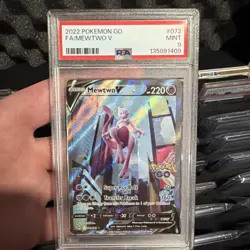 2022 MEWTWO V PSA 9 Pokemon Go 072/078 ALT FULL ART Alternative MINT #72 - Image 1