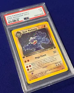 PSA 5 1st Edition Dark Machamp Holo #10 Team Rocket 2000 Pokemon - Image 2
