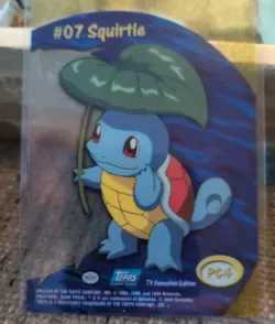 Squirtle #07 PC4 Clear TOPPS 1999 TV Animation Blue Logo acryllic Pokemon - Image 2