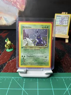 1st Edition Heracross 6/111 Rare Holo - Neo Genesis- Pokemon 2000 WOTC Vintage - Image 1