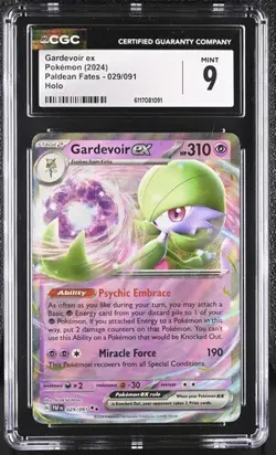 Pokemon Gardevoir ex 2024 Paldean Fates 029/091 Holo CGC 9 - Image 1