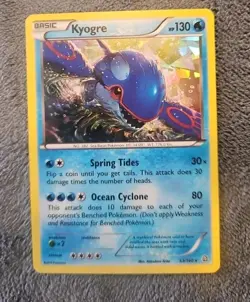 Pokemon TCG Kyogre 53/160 Deck Exclusive Holo Rare Cracked Ice Holo 2015 LP NM - Image 1