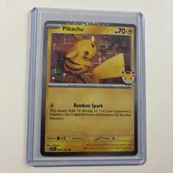 Pokemon Pikachu 051/162 Miscellaneous Promo Holo Basic 70 HP Random Spark - Image 1