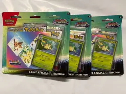 Pokemon TCG Prismatic Evolutions Tech Sticker (Set of 3) Collection Booster Pack - Image 1