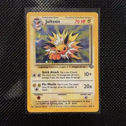 1999 Pokemon Jolteon 4/64 Jungle Holo Rare 70 HP Stage 1 Lightning WOTC - Image 1
