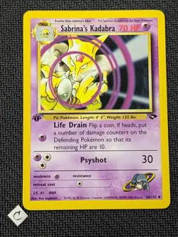 Sabrina's Kadabra 58/132 - Gym Challenge 1st Edition Pokemon TCG NM - Image 1