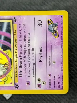 Sabrina's Kadabra 58/132 - Gym Challenge 1st Edition Pokemon TCG NM - Image 5