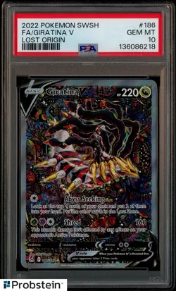 2022 POKEMON SWSH LOST ORIGIN #186 GIRATINA V FA FULL ART PSA 10 GEM MINT - Image 1