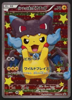 Poncho Wearing Pikachu Charizard X Japanese Full Art Promo 207/XY-P Pokemon EX - Image 4
