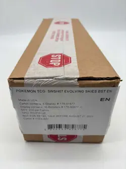 Pokemon TCG English SWSH07 Sword & Shield Evolving Skies Booster Box Case Sealed - Image 1