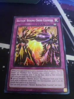 Battlin' Boxing Cross Counter LD10-EN038 Yugioh! Soulburning Volcano 1st Edition - Image 1
