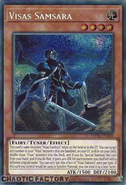 YUGIOH MP24-EN108 Visas Samsara Prismatic Secret Rare 1st Edition NM - Image 1