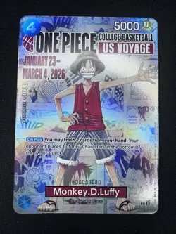 Monkey D. Luffy (College Basketball US Voyage) P-055 One Piece Promotion - Image 1