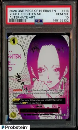 2026 One Piece OP14-EB04 EN You'll Frighten Me.. Boa PSA 10 GEM MINT - Image 1