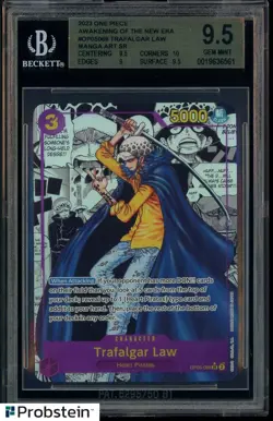 2023 One Piece Awakening of The New Era OP05069 Trafalgar Law Manga BGS 9.5 - Image 1