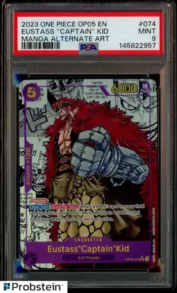 2024 One Piece OP-05 EN Manga Alternate Art #074 Eustass Captain Kid PSA 9 - Image 1