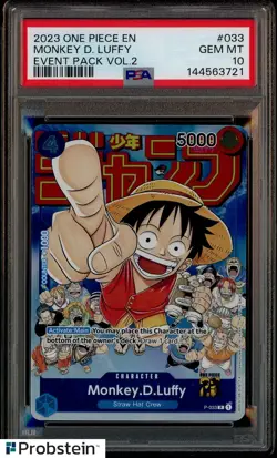2024 One Piece EN 2023 CS Event Pack #033 Monkey D. Luffy PSA 10 GEM MINT - Image 1