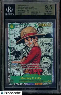 2025 One Piece Carrying On His Will OP13118 Monkey D. Luffy Manga BGS 9.5 - Image 1