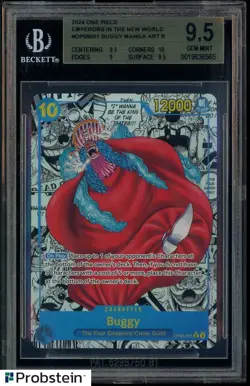 2024 One Piece Emperors in The New World OP09051 Buggy Manga Art BGS 9.5 - Image 1