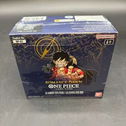 One Piece EN Romance Dawn Booster Box Sealed Wave 1 Blue Bottom w/ Plastic Case - Image 1