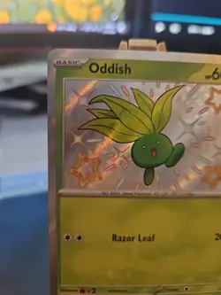 Pokemon TCG Oddish Baby Shiny Paldean Fates Scarlet & Violet Card 092/091 NM - Image 2