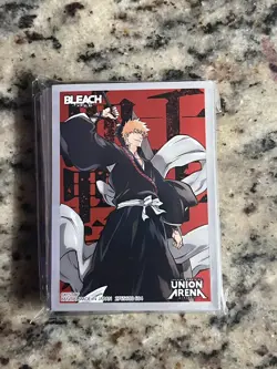Bandai Card Fest 24-25 Limited Union Arena Bleach Ichigo Card Sleeves (60) - Image 1