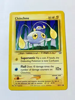 CHINCHOU - 55/111 - Neo Genesis Set - Common - Pokemon Card - Vintage - NM - Image 1