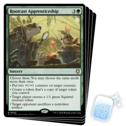 ROOTCAST APPRENTICESHIP X4 Bloomburrow: Commander Magic MTG MINT CARD - Image 1