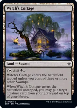 MTG Witch's Cottage - Foil, Throne of Eldraine, Lightly Played, English - Image 1