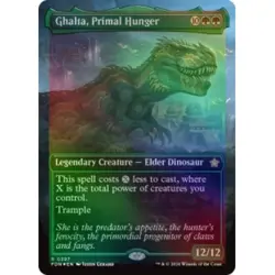 FOIL GHALTA, PRIMAL HUNGER (BORDERLESS) (MANA FOIL) Foundations FDN Magic MTG - Image 1