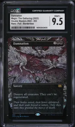 MTG Borderless CGC 9.5 Double Masters 2022 FOIL Damnation - Image 1