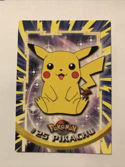 Pokemon Pikachu #25 1999 Topps TV Animation Edition Blue Logo - Image 1