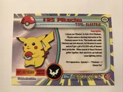 Pokemon Pikachu #25 1999 Topps TV Animation Edition Blue Logo - Image 2