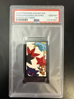 2013 POKEMON HANAFUDA KANTO OCTOBER DODRIO/GENGAR/SEADRA PSA 10 - Image 1